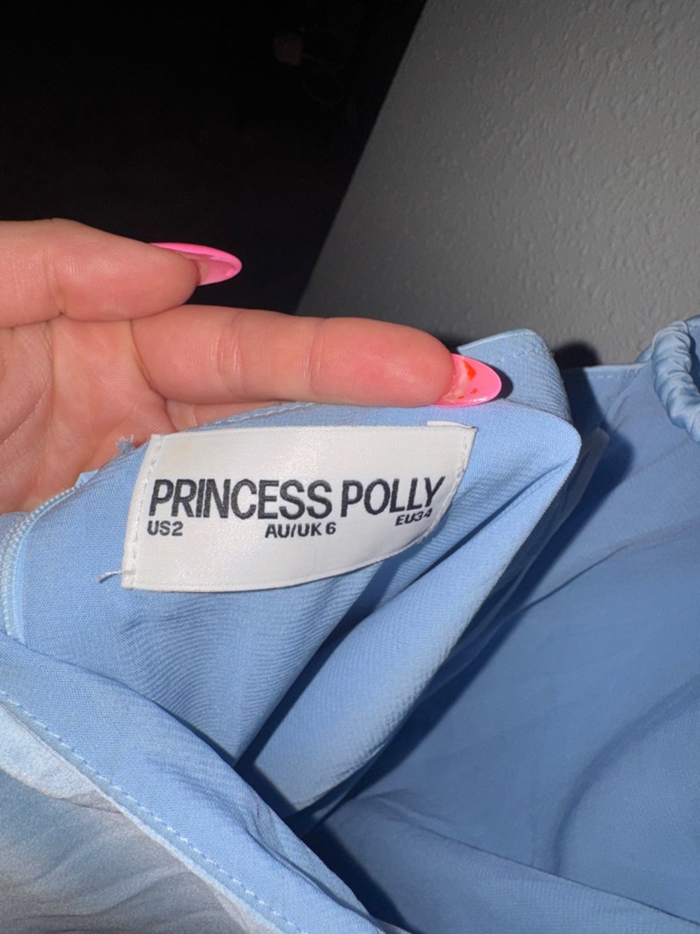 Princess Polly Light Blue Satin Dress - Picture 4 of 5